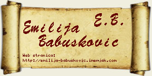 Emilija Babušković vizit kartica